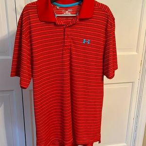 Men’s Under Armour golf polo size medium. Red